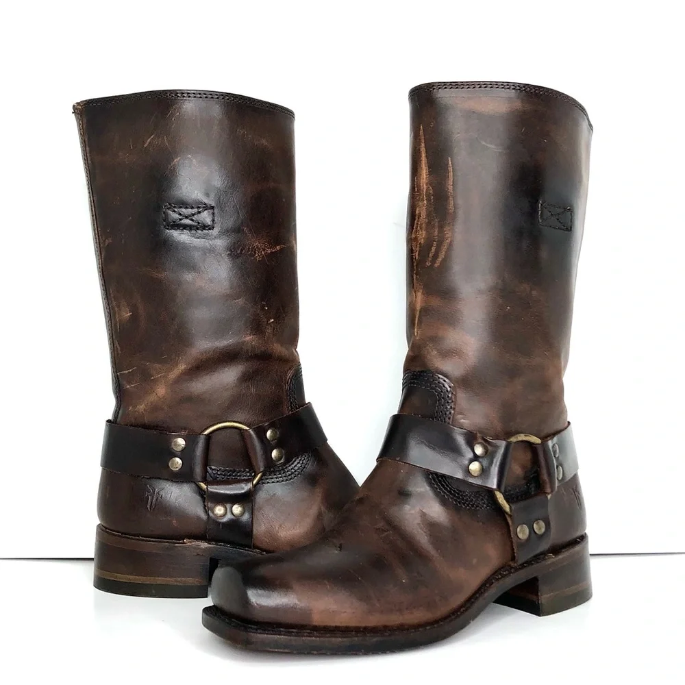 NEW Frye 150th Anniversary Harness Boots Women’s 6 Shoes - Picture 1 of 16
